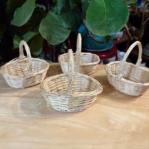 Set of Four small Wicker Baskets